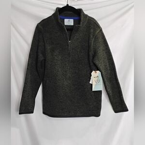 Class Club Forrest Green Quarter Zip Pullover Sweater Boys Size 6/7